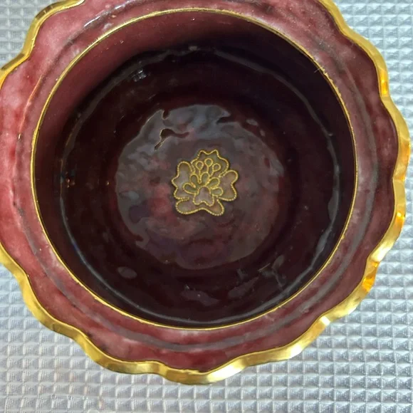 Vintage Cloisonné red rose trinket box - Picture 6 of 8